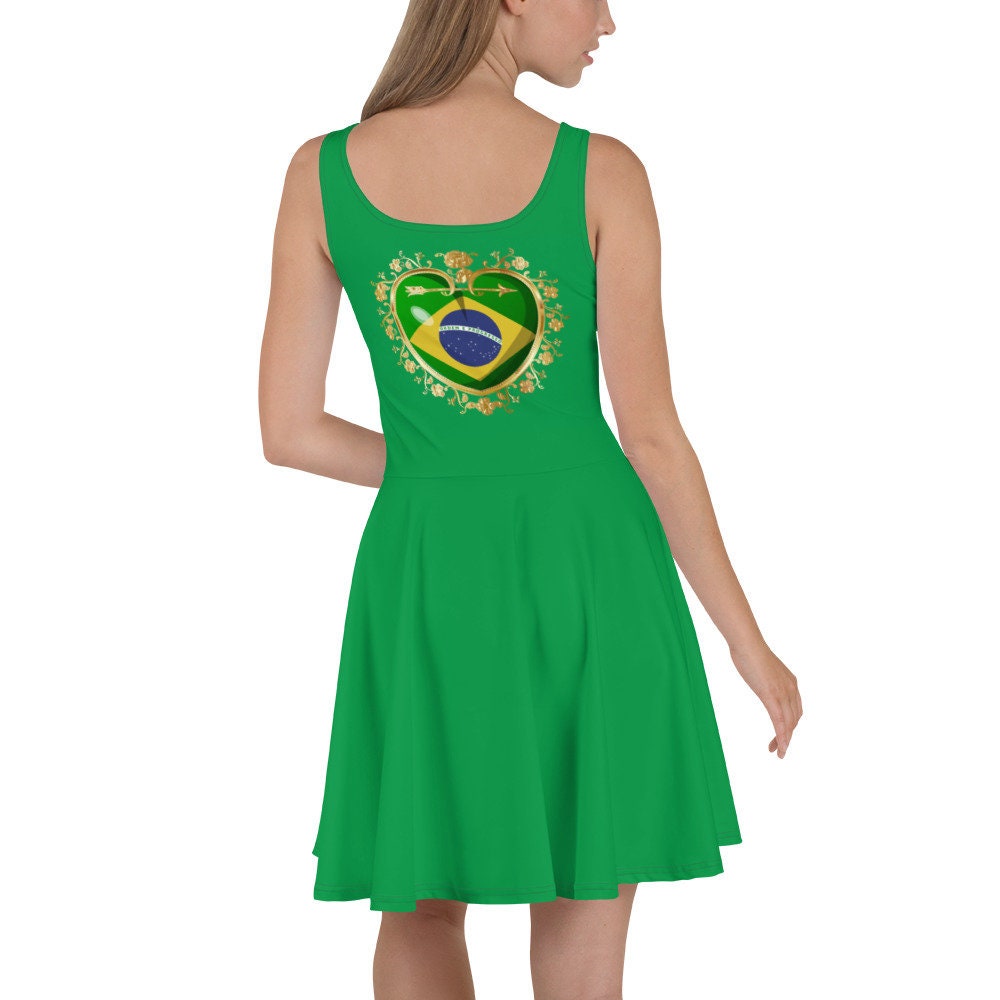 Brazil Flag Women Dress Brazilian Flag Samba Carnival Rio Etsy