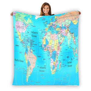 Map Decke, Flanell Decke Design, Weltkarte, Dekor.