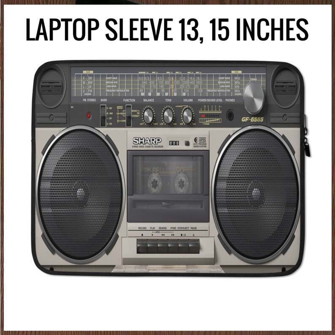 Cassette Laptop Sleeve Case Radio Player Cute Music EDM - Etsy