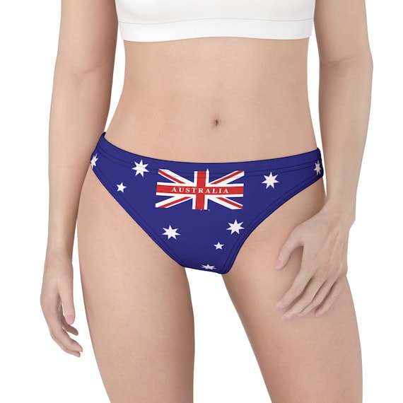 Australia Underwear, Thong, Australian, Flag, Women, Ladies, Teens, Girls,  Gifts, Aussie, Apparel, Australia Flag, Bottoms, Print, Flag. -   Australia