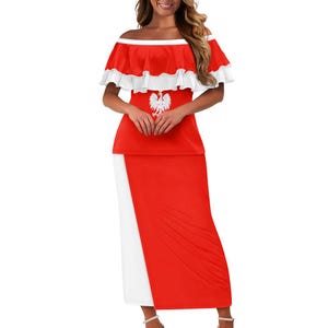 Poland Dress, Puletasi Style Maxi Set, Polish, Women, Ladies, Teens, Gifts, Fashion.