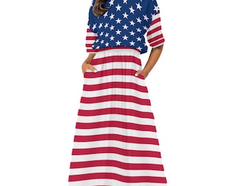 American Dress, USA, Flag, Women, Ladies, Teens, Girls, US, Gifts, Design, America, United States, Patriotic, Football, Patriot, Merch.