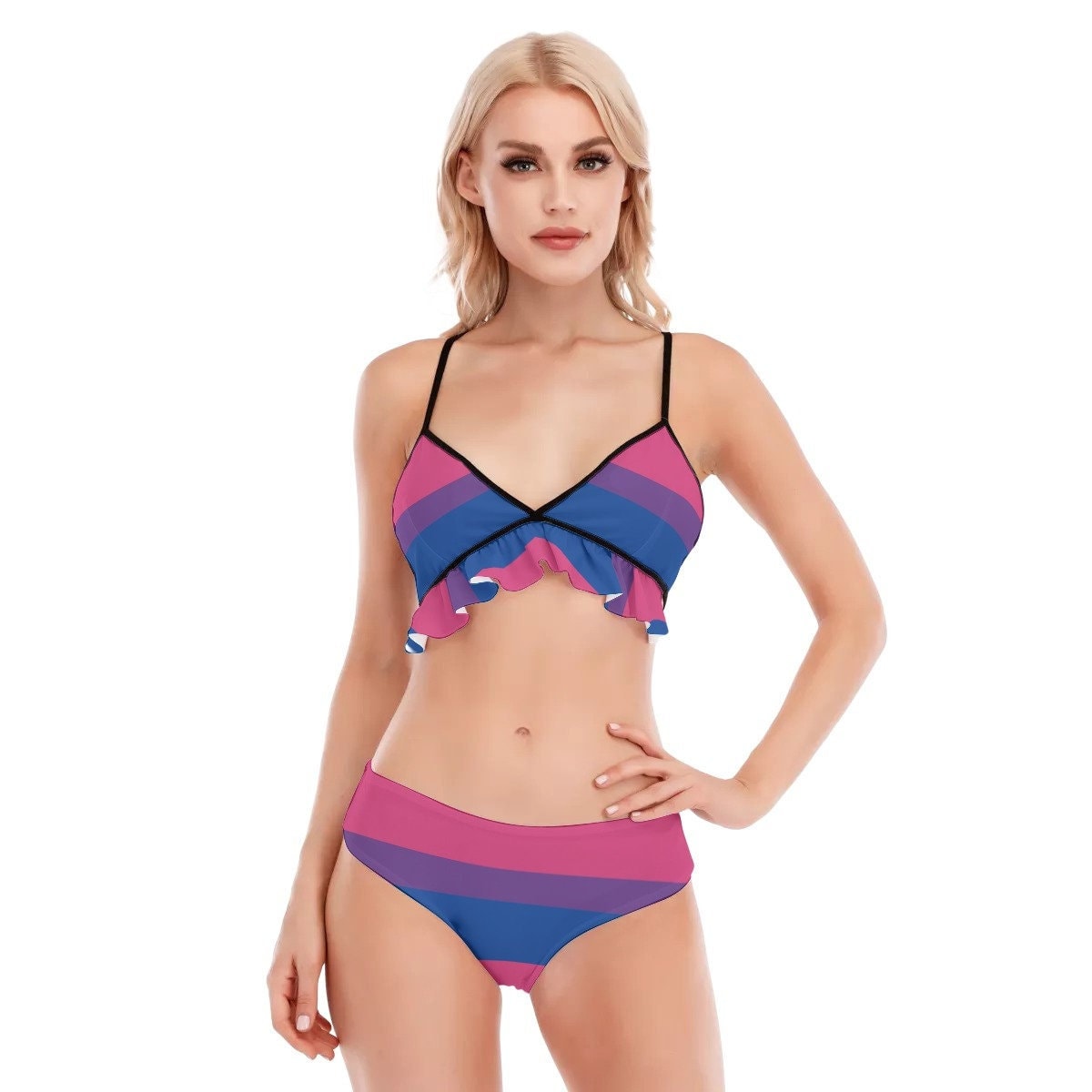 Buy Women's Gay & Lesbian Rainbow Bikini Top (Small) Bottom (Small)  Online at desertcartINDIA