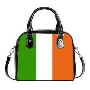 Bolsa com bandeira irlandesa, bandeira da Irlanda, design, presentes, mulheres, senhoras, meninas, adolescentes, adultos, futebol, futebol, Dublin, moda.