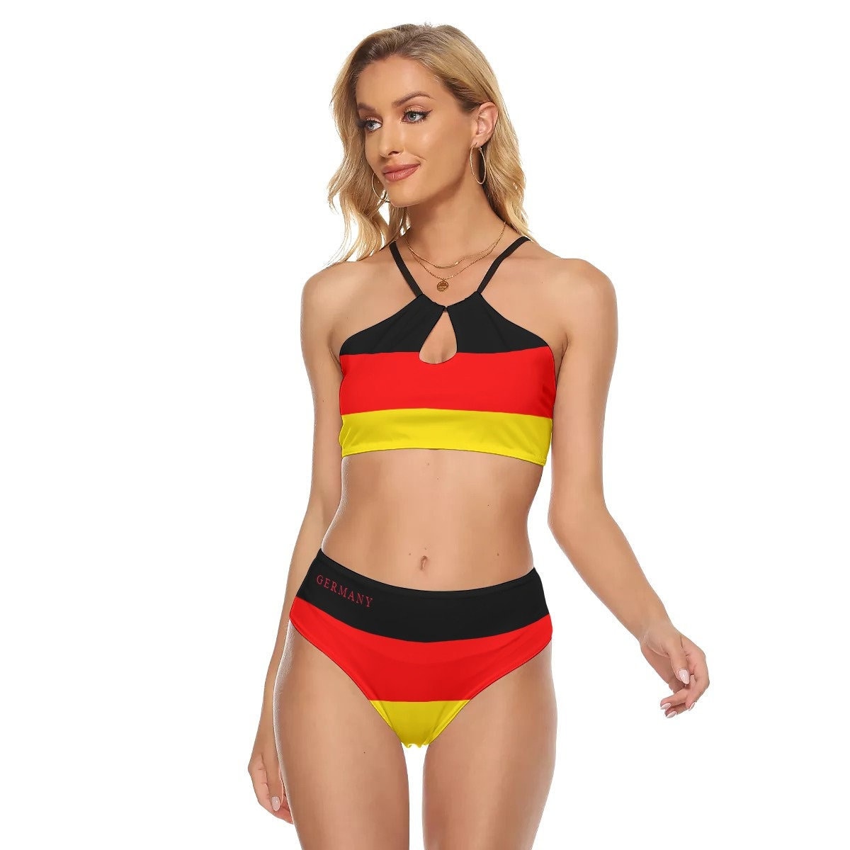 German Flag Women Swimsuit, Germany, Flag, Design, Gifts, Deutschland,  Women, Ladies, Teens, Gifts, Print, Apparel, Beach, Wear, Munich. 