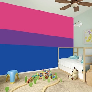 Bisexual Wall Stickers, LGBTQ, Pride, Bisexual, Lesbian, Gay, Queer, Transgender, Gender, Nonbynari, Accessories, Decorative, Gifts.