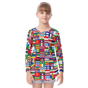 All Flags Girls Dress, Countries Flags, Design, Girls, Kids, Children, Gifts,All Nations, Country Flags.