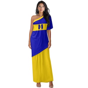 Barbados Dress, Elegant, Two-Piece, Barbados flag, Women, Ladies, Teens, Gifts.