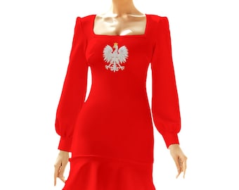 Poland Dress, Women, Ladies, Teens, Girls, Polish, Gifts, Polska, Accessories, Poland Flag, Print, Design, Polish Flag.