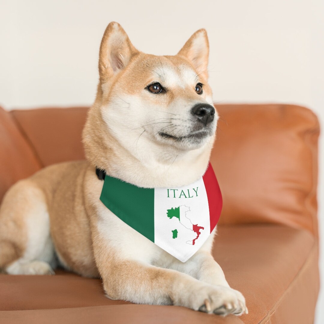 Italian Flag Pets Collar, Bandana, Italy, Flag, Puppy, Clothes, Girls