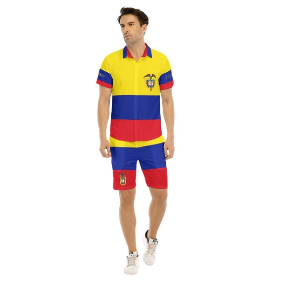 Colombian Flag Men s Shirt Shorts Suit Colombia Flag Design Gifts Men Teens Colombia Football Soccer Flag Colombian Outfit. Etsy Ireland