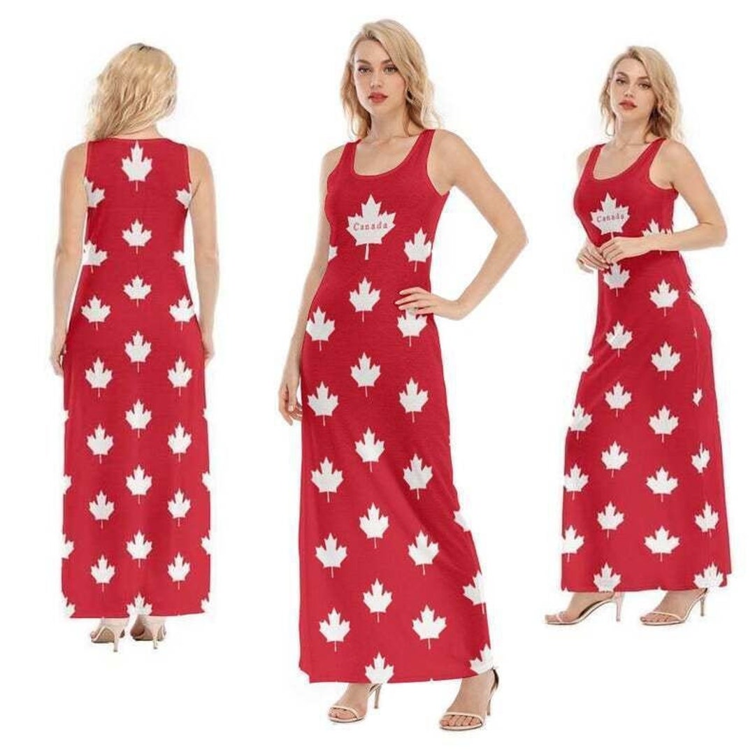 Canada Flag Women Dress Canadian Flag Ladies Gifts Design Etsy Canada