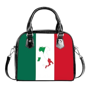 Bolso bandera italiana, bandera de Italia, diseño, regalos, mujeres, damas, niñas, adolescentes, adultos, fútbol, fútbol, Roma, Milán, Venecia, moda.