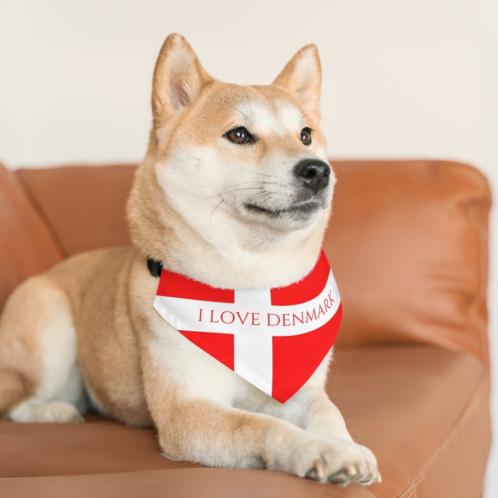Danish Flag Pets Collar Bandana Denmark Gifts Puppy Etsy