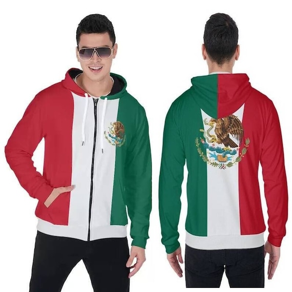 Mexican Flag Men's Jacket, Mexico Flag, Design, Stylish
