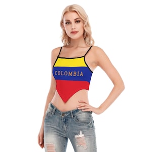 Colombian Flag Women's Top, Colombia Flag, Bogotá, Colombian, Design, Ladies, Adults, Teens, Gifts, Outfit, Design, Latina, Apparel. image 3