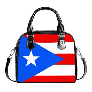 Bolsa com bandeira de Porto Rico, bandeira de Porto Rico, design, presentes, mulheres, senhoras, meninas, adolescentes, adultos, futebol, futebol, viagens, porto-riquenho.