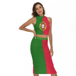 Portuguese Shirt, Skirt, Set, Portugal, Gifts, Women, Ladies, Teens, Girls, Portugal Flag, Portuguese Flag.