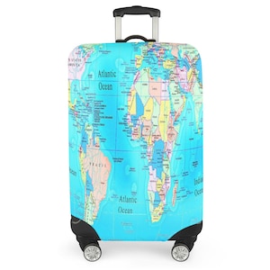 Housse de protection pour carte, carte du monde, design, élégant, voyage.