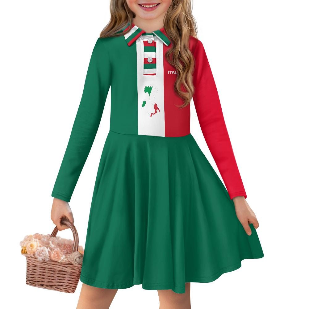 chinese dress ladies Elegant Casual Italian Flag Dress for Women Girl's Summer Sun Beach S at  Amazon Women's Clothing store