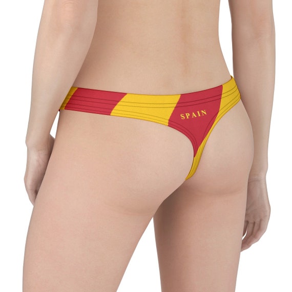 Spain Underwear, Thong, Spanish, Flag, Women, Ladies, Teens, Girls