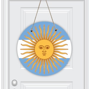 Argentinian Door Hook, Argentina, Flag, Design, Round Shape, Wall, Gifts, Decor, Men, Women, Teens, Kids, Girls, Argentinian, Fashion.