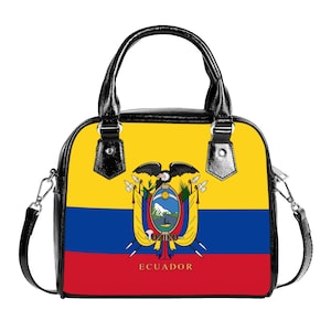 Bolsa com bandeira equatoriana, bandeira equatoriana, design, presentes, mulheres, senhoras, meninas, adolescentes, adultos, futebol, futebol, viagens, latina.