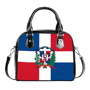 Bolsa com bandeira da República Dominicana, bandeira da República Dominicana, design, presentes, mulheres, senhoras, meninas, adolescentes, adultos, futebol, futebol, latina.