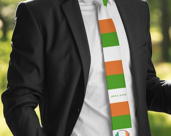 Cravatte Da Uomo Con Bandiera Irlandese Retrò Cravatte Da Lavoro E - Foto 7