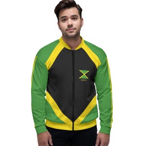 Jamaica Jacket, Unisex, Bomber Jacket, Men, Teens, Women, Ladies, Gifts, Jamaican, Print.