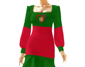 Portugal Dress, Women, Ladies, Teens, Girls, Portuguese, Gifts, Accessories, Portugal Flag, Print, Design, Portuguese Flag.