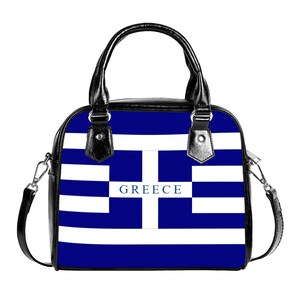 Bolso de la bandera griega, Bandera de Grecia, Diseño, Regalos, Mujeres, Damas, Niñas, Adolescentes, Adultos, Fútbol, Fútbol, Atenas, Santorini, Moda.