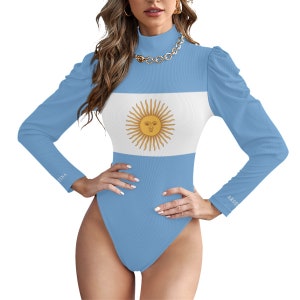 Argentina Bodysuit, Argentinian, Flag, Gifts, Women, Ladies, Teen.
