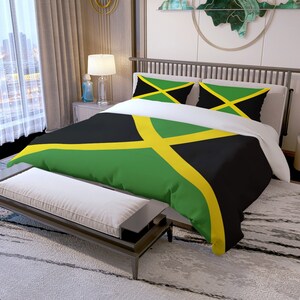 Jamaican Quilt, Plus, Pillow Cases, Jamaica, Flag, Gifts, Design.