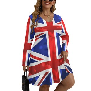 knee length dresses for ladies Dolls Kill x Bratz Union Jack British Mini Satin Dress With Marabou Shrug