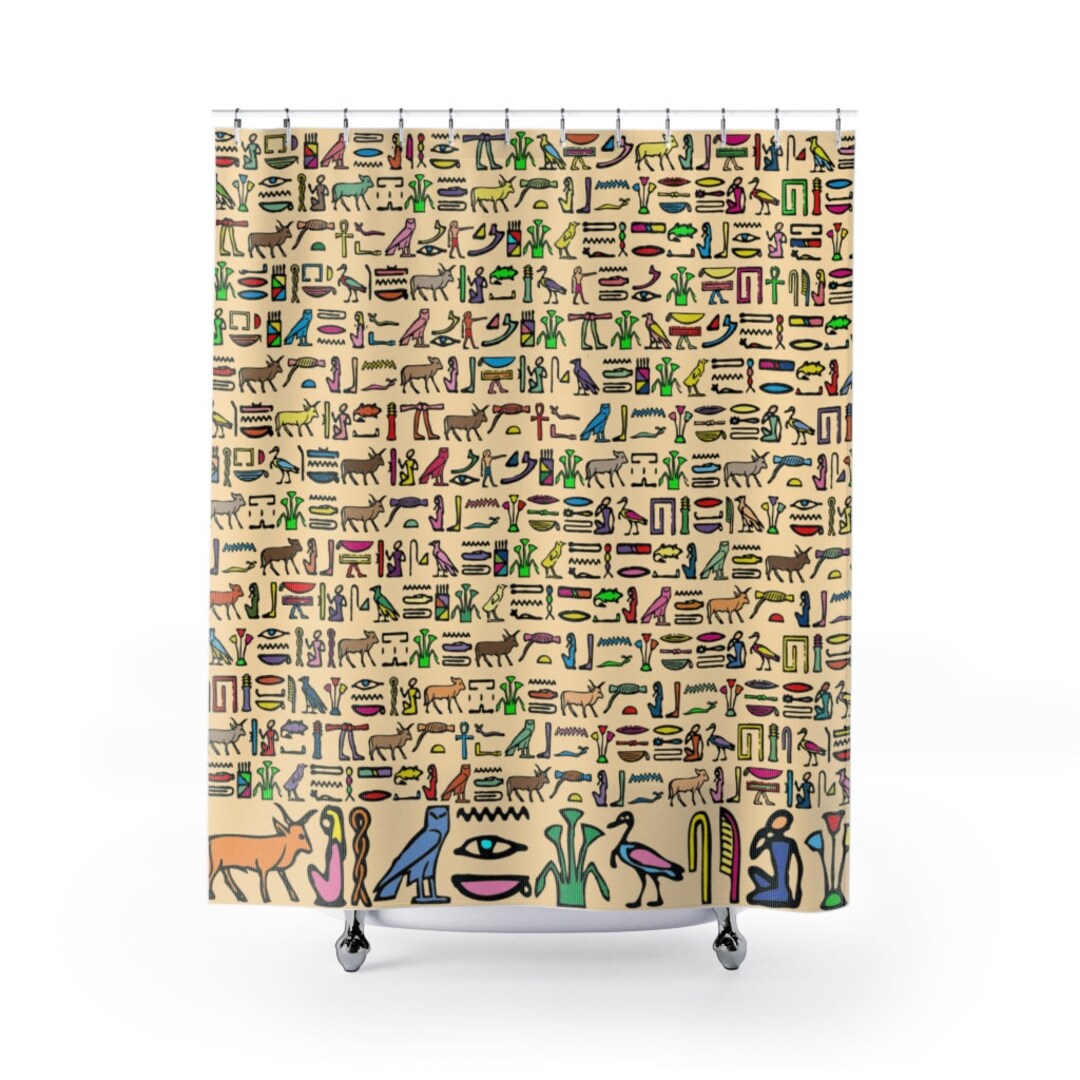 Egyptian Shower Curtains, Boho, Egypt, Decor, Wall Art, Ethnic, Retro