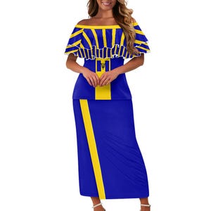 Barbados Dress, Puletasi Style Maxi Set, Women, Ladies, Teens, Gifts, Fashion.