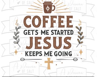 Kaffee bringt mich zum Laufen Jesus hält mich am Laufen