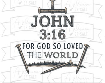 pour Dieu a tant aimé le monde, Jean 3 16 Svg Png Eps Pdf Dxf, fichiers de découpe numérique par sublimation chrétienne, verset de la Bible Art pour la décoration de la foi