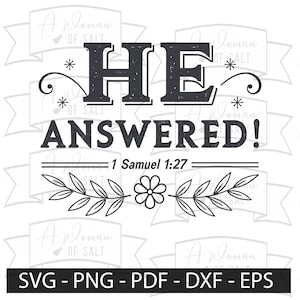 彼は答えました 1 サムエル 1:27 クリスチャン SVG PNG EPS Pdf Dxf 信仰の証言と聖書のアートギフトのためのデジタルカットファイル