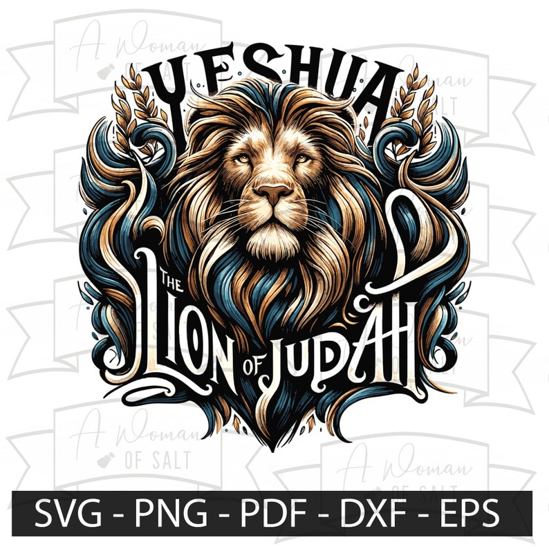 Yeshua el León de Judá Svg/png/eps/pdf/dxf Archivos Etsy México