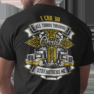 I Can Do All Things Through Christ Who Strengthens Me SVG PNG EPS, Philippians 4:13 - Christian Trucker Svg, Truck Driver Svg, Religious Svg