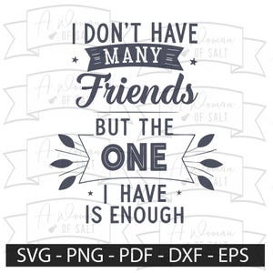 One Friend Is Enough Introvert Christian Svg Png Eps Pdf Dxf Digital Download Faith Testimony Sublimation Cutting Files