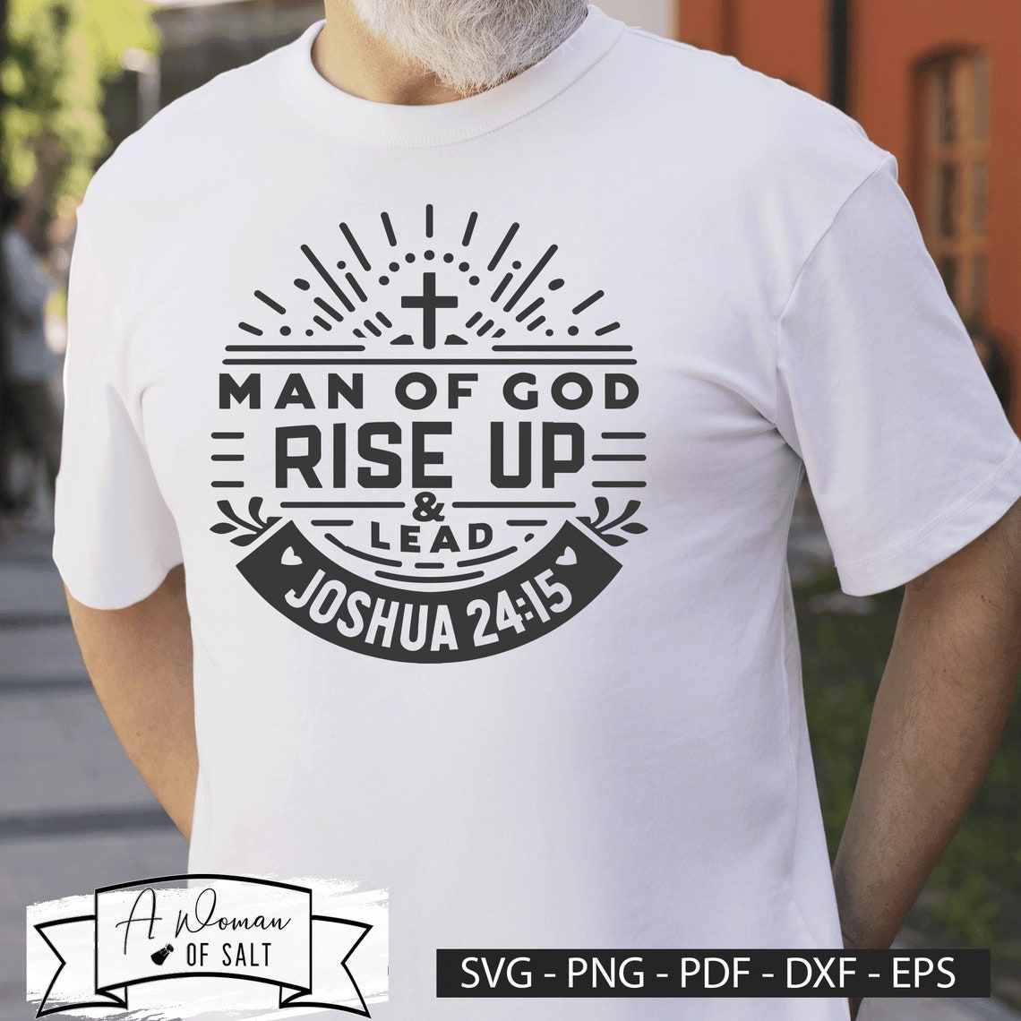 Leadman Lettering Rise up and Lead Man of God Svg Png Eps Pdf Dxf | Joshua 24:15 ...