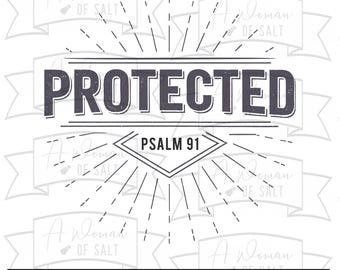 Salmo 91 Christian Sublimation Bundle Svg Png Eps Pdf Dxf Versetti della Bibbia File di taglio digitale per progetti di artigianato e fai da te