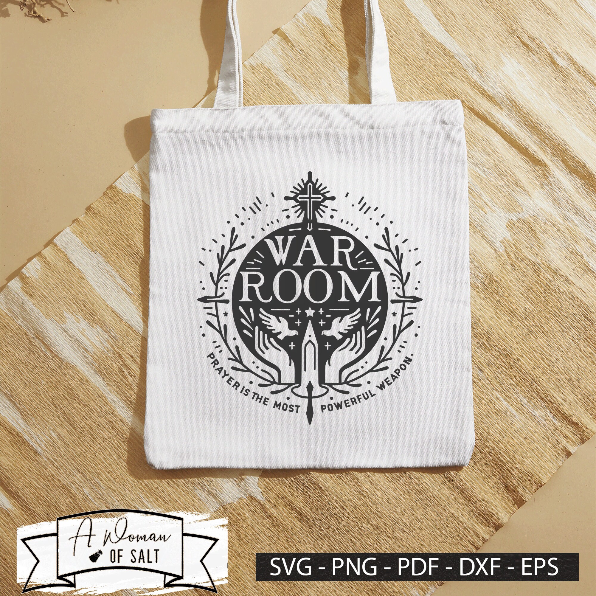 Prayer Is the Most Powerful Weapon Tote Bag Prayer Is the Most Powerful Weapon Tote Bag