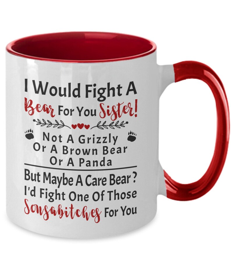 Funny Sister Gift Sibling Gift I Would Fight a Bear for Etsy