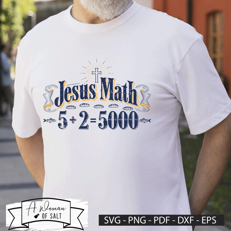 Jesus Math Talent Jesus Math 5 2 5000 Svg Png Eps Pdf Dxf, Christian Math Teacher Gift ...