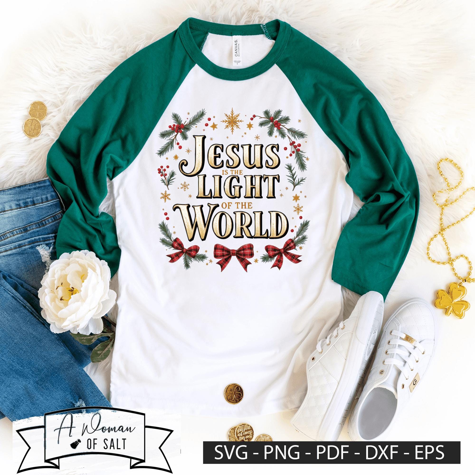Jesus is the Light of the World Svg Png Eps Pdf Dxf Christian Digital ...
