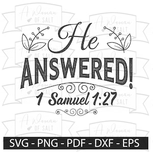 彼は答えました 1 サムエル 1:27 クリスチャン SVG PNG EPS Pdf Dxf 信仰の証言と聖書のアートギフトのためのデジタルカッティングファイル